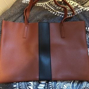 Vince Camuto Brown and Black Satchel